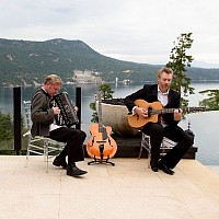 Aaron Watson and Chris Sartisohn Cold Cut Combo Gypsy Jazz and Swing Victoria bc performance artists weddings events