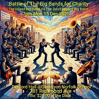 Xmas Battle of the Big Bands for Charity Monday Dec 15 2025 7pm at Denford Hall 781 Richmond Rd $20.00 all proceeds to charity