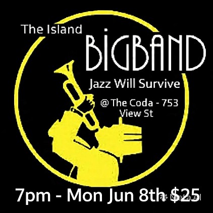 Jazz Will Survive - The Island Big Band Live at The Coda Monday June 8 2026